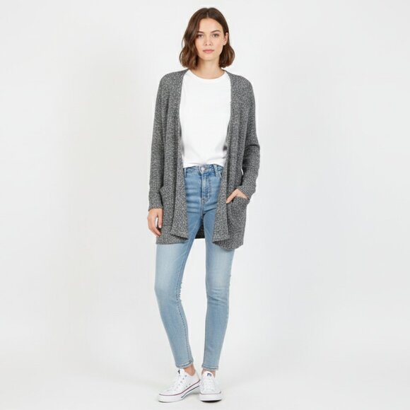 *American Eagle Outfitters Grey Knit Cardigan - Picture 1 of 10